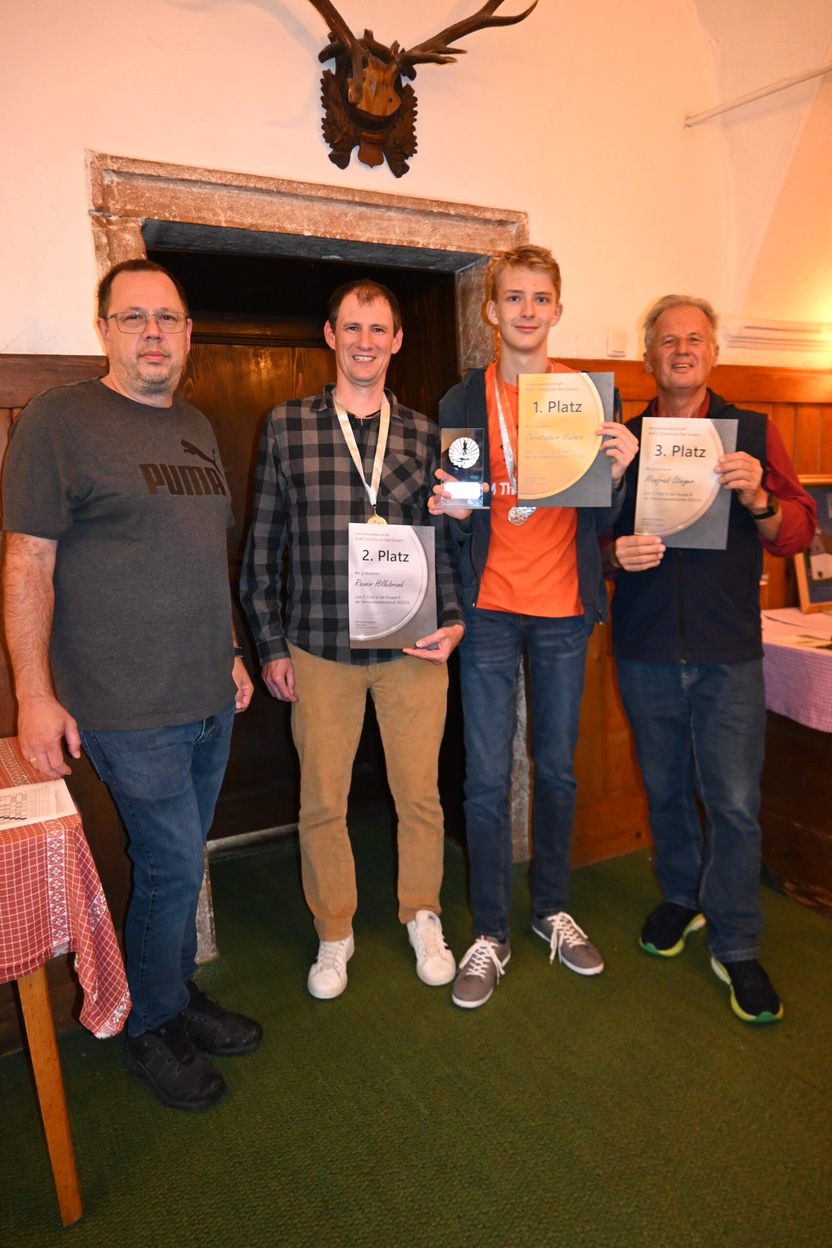 Siegerehrung Vereinsmeisterschaft Gruppe B