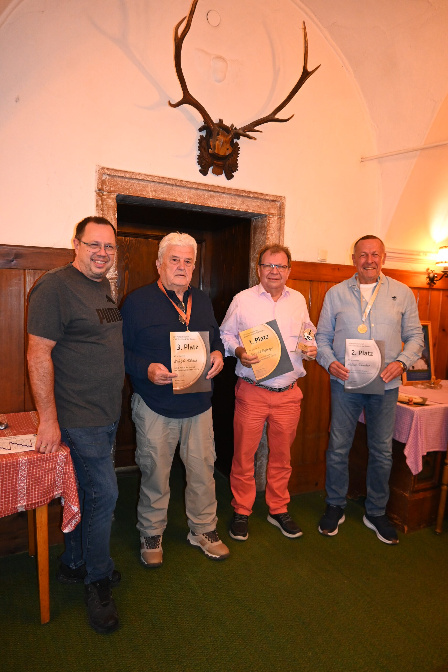 Siegerehrung Vereinsmeisterschaft Gruppe A